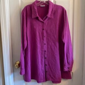 Eucalyptus women’s size L button down shirt top